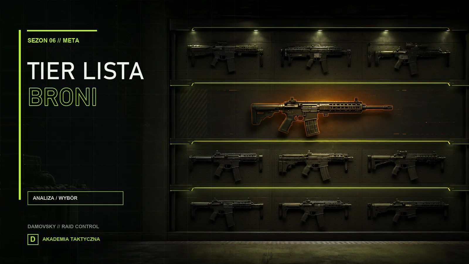 Okładka tier listy broni Sezonu 6